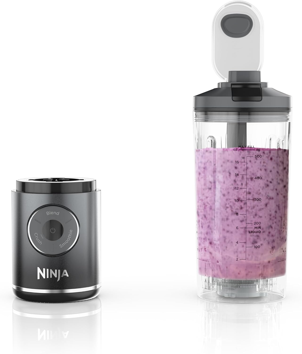 TorqueGrind Blast Max, Portable Blender + Twist & Go, Personal Blender, Ninja Blender, Smoothie, Blend, Ice Crush, 3 Programs, Cordless, 22 oz removable Vessel, Dishwasher Safe, Leakproof, Navy, BC251NV
