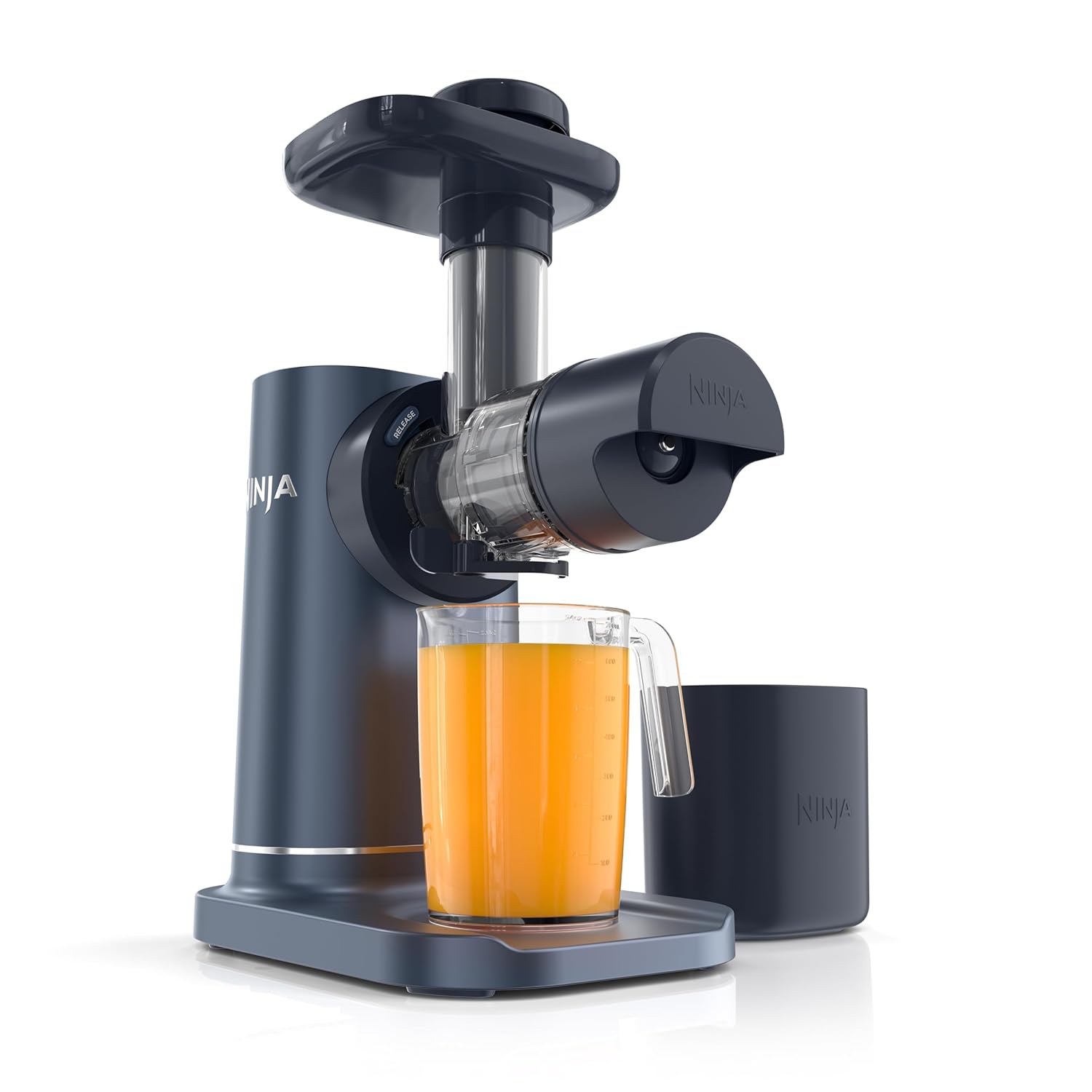TorqueGrind JC151 NeverClog Cold Press Juicer, Powerful Slow Juicer with Total Pulp Control, Countertop, Electric, 2 Pulp Functions, Dishwasher Safe, 2nd Generation, Charcoal