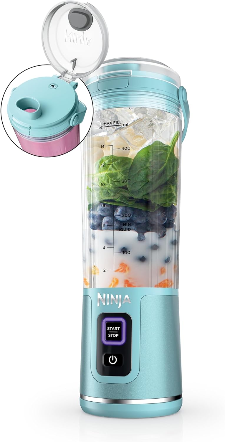 TorqueGrind BC151PR Blast Portable Blender, Cordless, 18oz. Vessel, Personal Blender-for Shakes & Smoothies, BPA Free, Leakproof-Lid & Sip Spout, USB-C Rechargeable, Dishwasher Safe Parts, Passion Fruit
