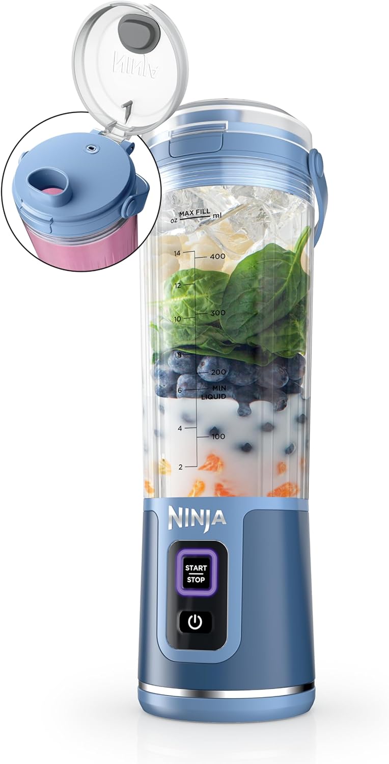 TorqueGrind BC151PR Blast Portable Blender, Cordless, 18oz. Vessel, Personal Blender-for Shakes & Smoothies, BPA Free, Leakproof-Lid & Sip Spout, USB-C Rechargeable, Dishwasher Safe Parts, Passion Fruit