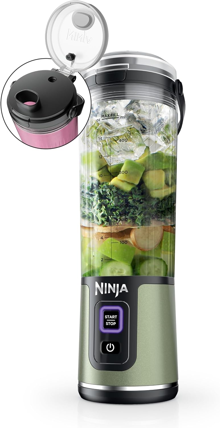 TorqueGrind BC151PR Blast Portable Blender, Cordless, 18oz. Vessel, Personal Blender-for Shakes & Smoothies, BPA Free, Leakproof-Lid & Sip Spout, USB-C Rechargeable, Dishwasher Safe Parts, Passion Fruit