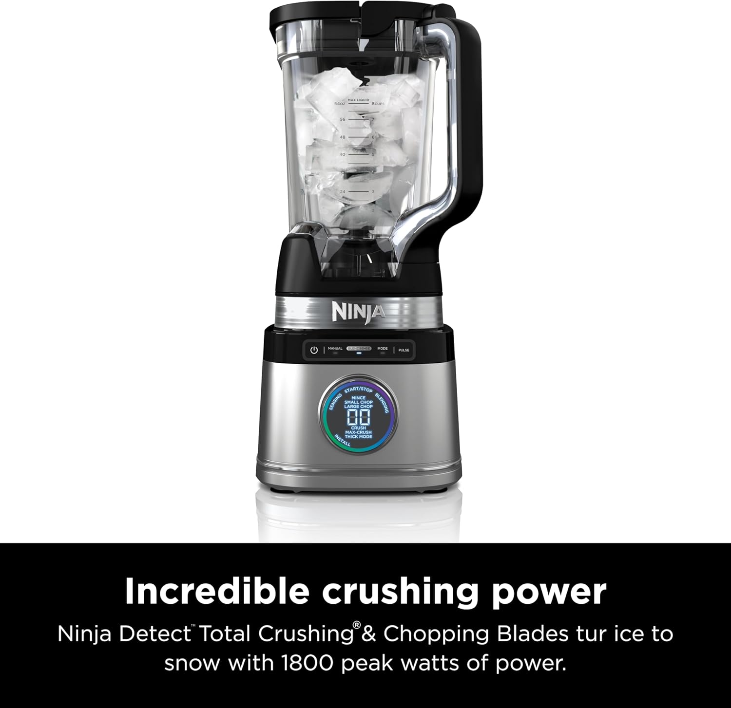 TorqueGrind TB201 Detect Power Blender Pro, BlendSense Technology, For Smoothies, Shakes & More, 1800 Peak Watts, 72 oz. Pitcher, Blender, Black