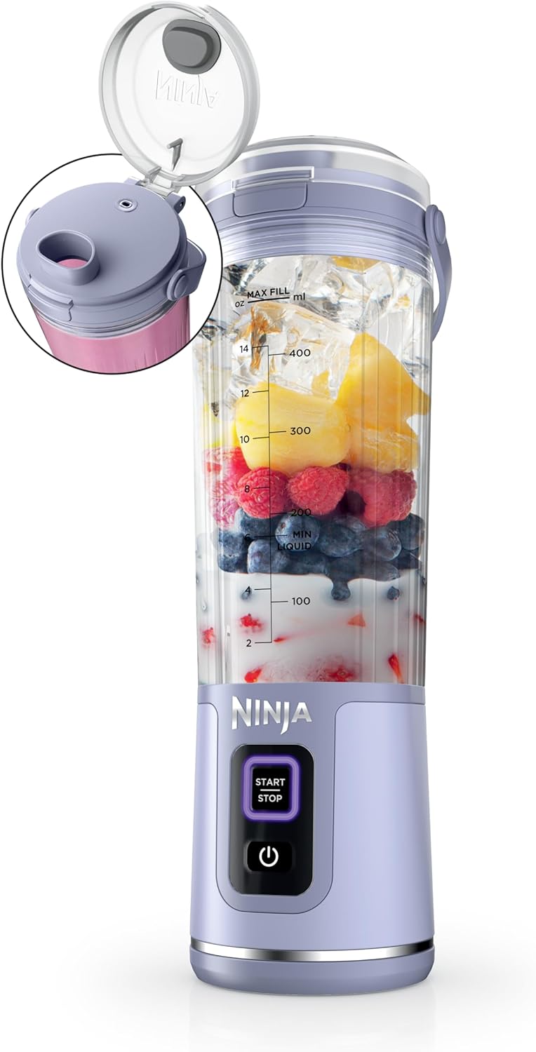 TorqueGrind BC151PR Blast Portable Blender, Cordless, 18oz. Vessel, Personal Blender-for Shakes & Smoothies, BPA Free, Leakproof-Lid & Sip Spout, USB-C Rechargeable, Dishwasher Safe Parts, Passion Fruit