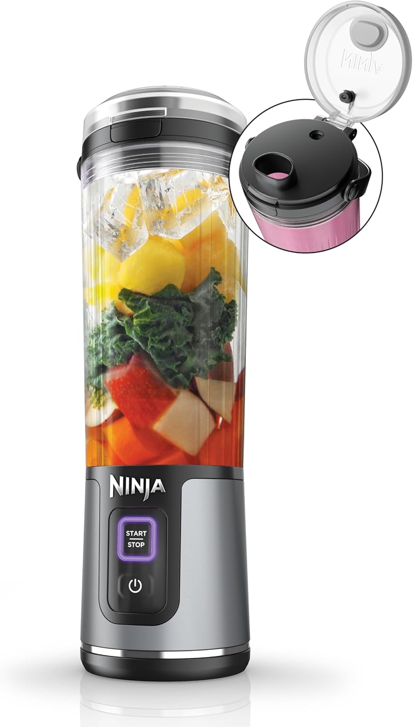 TorqueGrind BC151PR Blast Portable Blender, Cordless, 18oz. Vessel, Personal Blender-for Shakes & Smoothies, BPA Free, Leakproof-Lid & Sip Spout, USB-C Rechargeable, Dishwasher Safe Parts, Passion Fruit