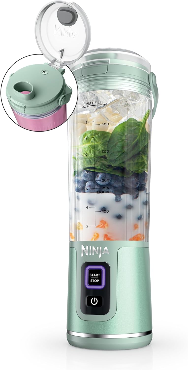 TorqueGrind BC151PR Blast Portable Blender, Cordless, 18oz. Vessel, Personal Blender-for Shakes & Smoothies, BPA Free, Leakproof-Lid & Sip Spout, USB-C Rechargeable, Dishwasher Safe Parts, Passion Fruit