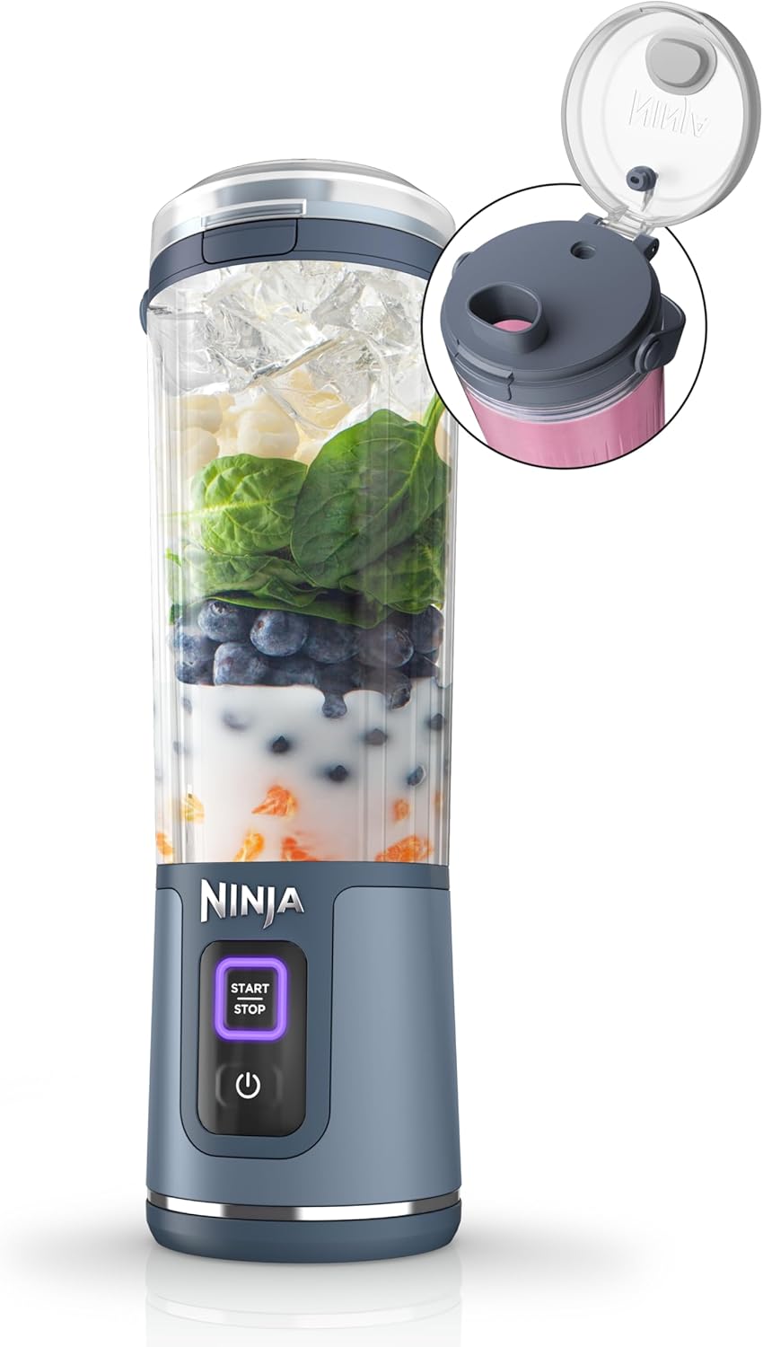 TorqueGrind BC151PR Blast Portable Blender, Cordless, 18oz. Vessel, Personal Blender-for Shakes & Smoothies, BPA Free, Leakproof-Lid & Sip Spout, USB-C Rechargeable, Dishwasher Safe Parts, Passion Fruit