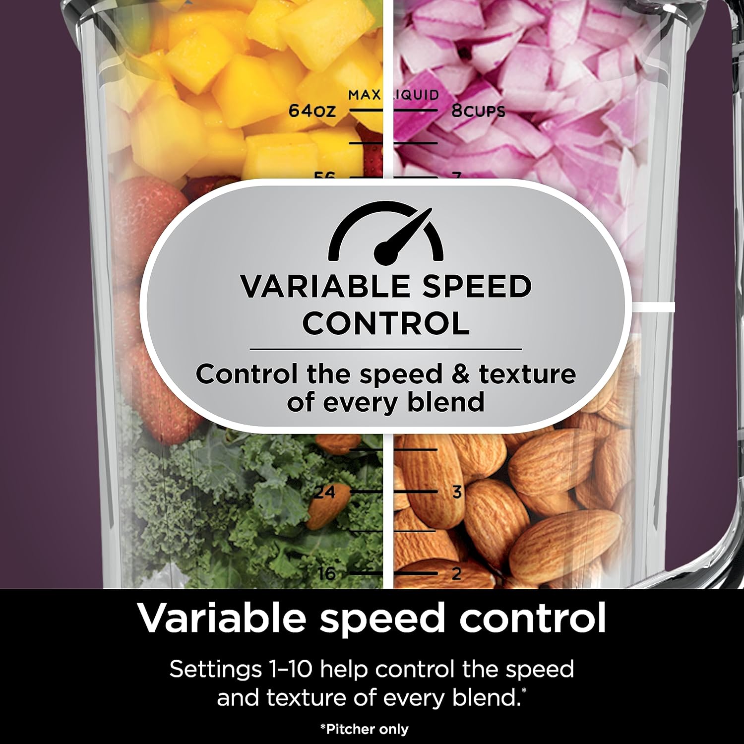 TorqueGrind TB201 Detect Power Blender Pro, BlendSense Technology, For Smoothies, Shakes & More, 1800 Peak Watts, 72 oz. Pitcher, Blender, Black
