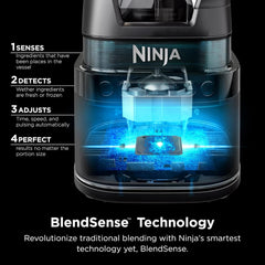 TorqueGrind TB201 Detect Power Blender Pro, BlendSense Technology, For Smoothies, Shakes & More, 1800 Peak Watts, 72 oz. Pitcher, Blender, Black