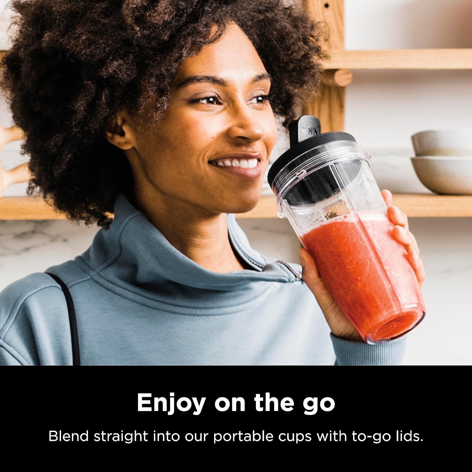TorqueGrind Fit Compact Personal Blender, Portable Blender for-Smoothies, Shakes, Food Prep, and Frozen Blending, 700-Watt Base, (2) 16-oz. Cups and Spout Lids, Black QB3001SS