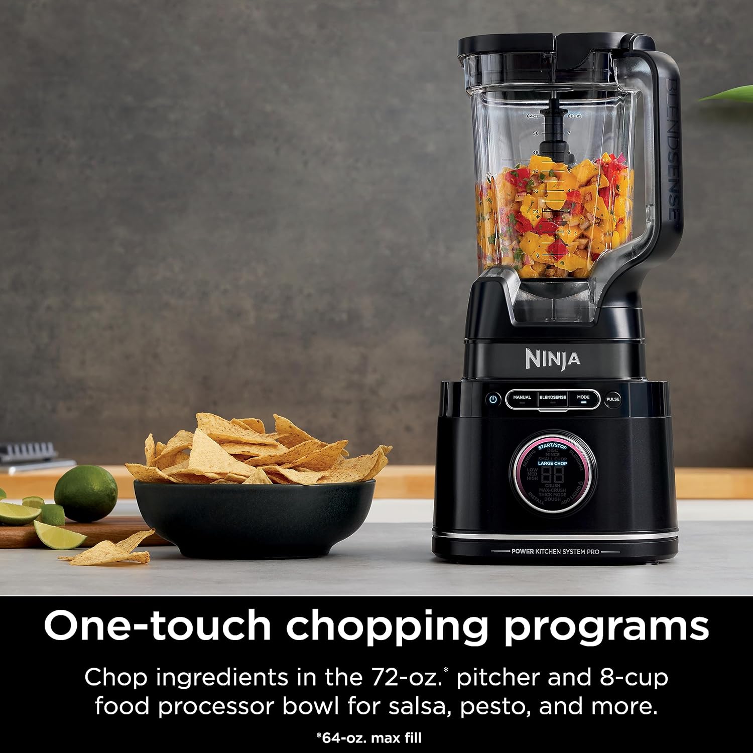 TorqueGrind TB201 Detect Power Blender Pro, BlendSense Technology, For Smoothies, Shakes & More, 1800 Peak Watts, 72 oz. Pitcher, Blender, Black