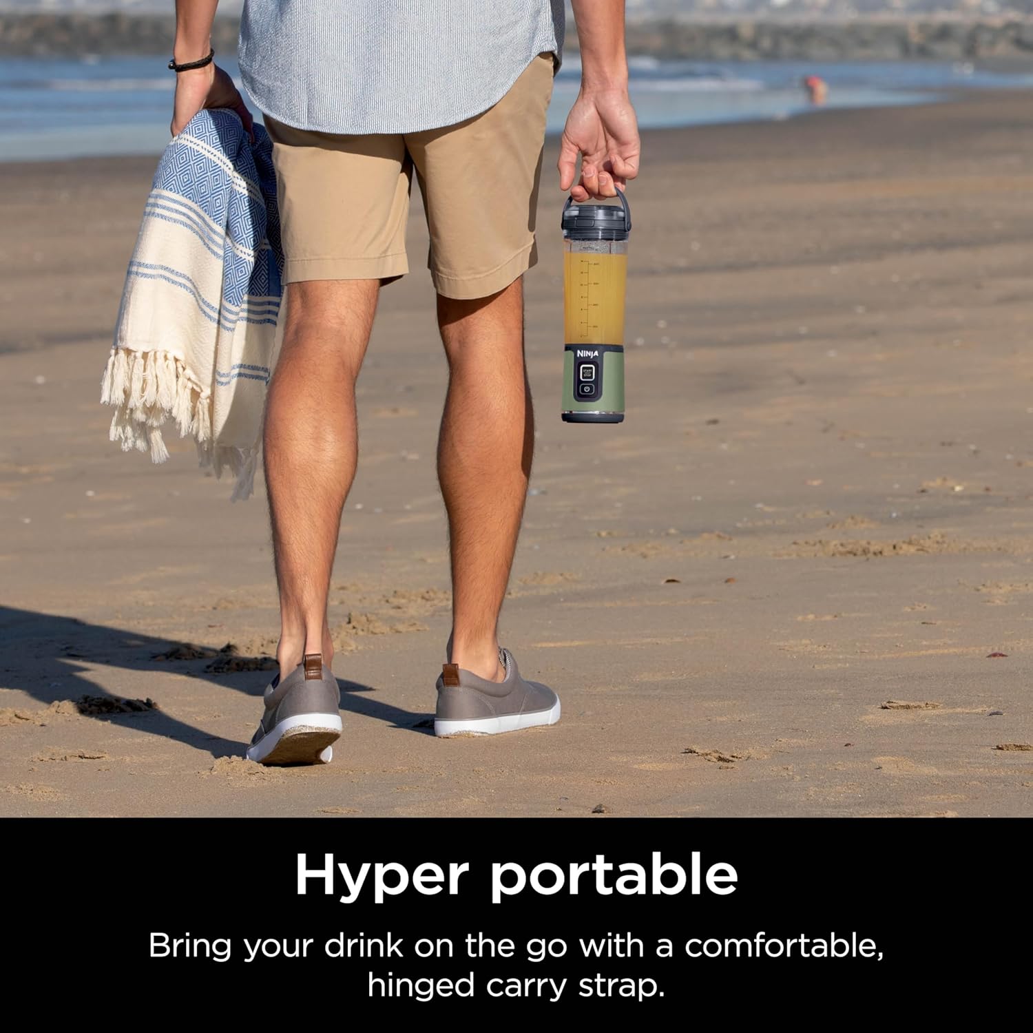 TorqueGrind BC151PR Blast Portable Blender, Cordless, 18oz. Vessel, Personal Blender-for Shakes & Smoothies, BPA Free, Leakproof-Lid & Sip Spout, USB-C Rechargeable, Dishwasher Safe Parts, Passion Fruit
