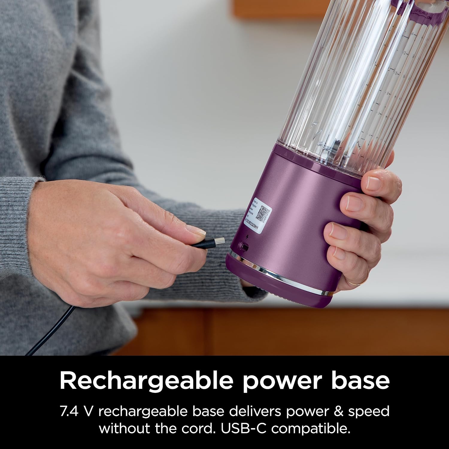 TorqueGrind BC151PR Blast Portable Blender, Cordless, 18oz. Vessel, Personal Blender-for Shakes & Smoothies, BPA Free, Leakproof-Lid & Sip Spout, USB-C Rechargeable, Dishwasher Safe Parts, Passion Fruit