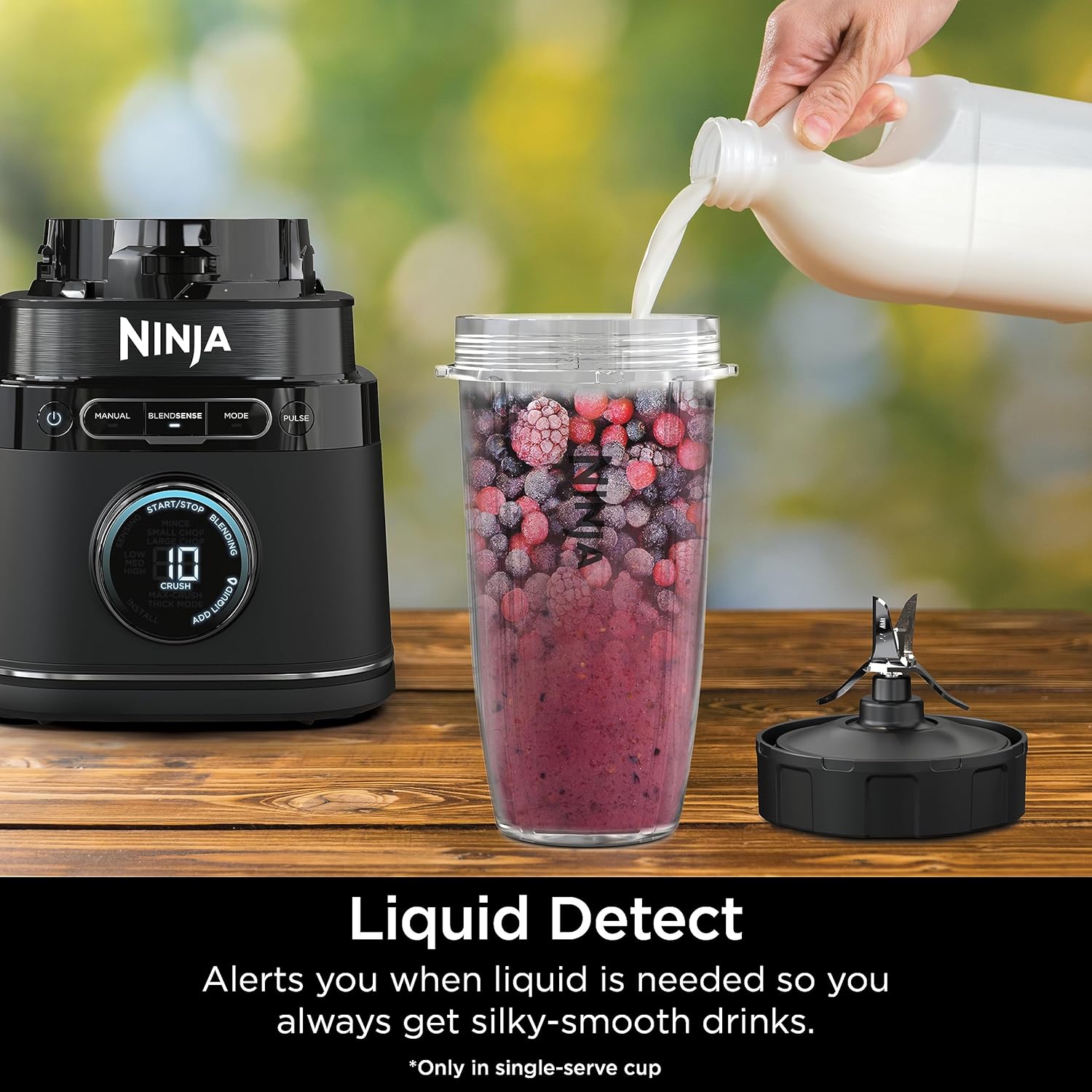 TorqueGrind TB201 Detect Power Blender Pro, BlendSense Technology, For Smoothies, Shakes & More, 1800 Peak Watts, 72 oz. Pitcher, Blender, Black