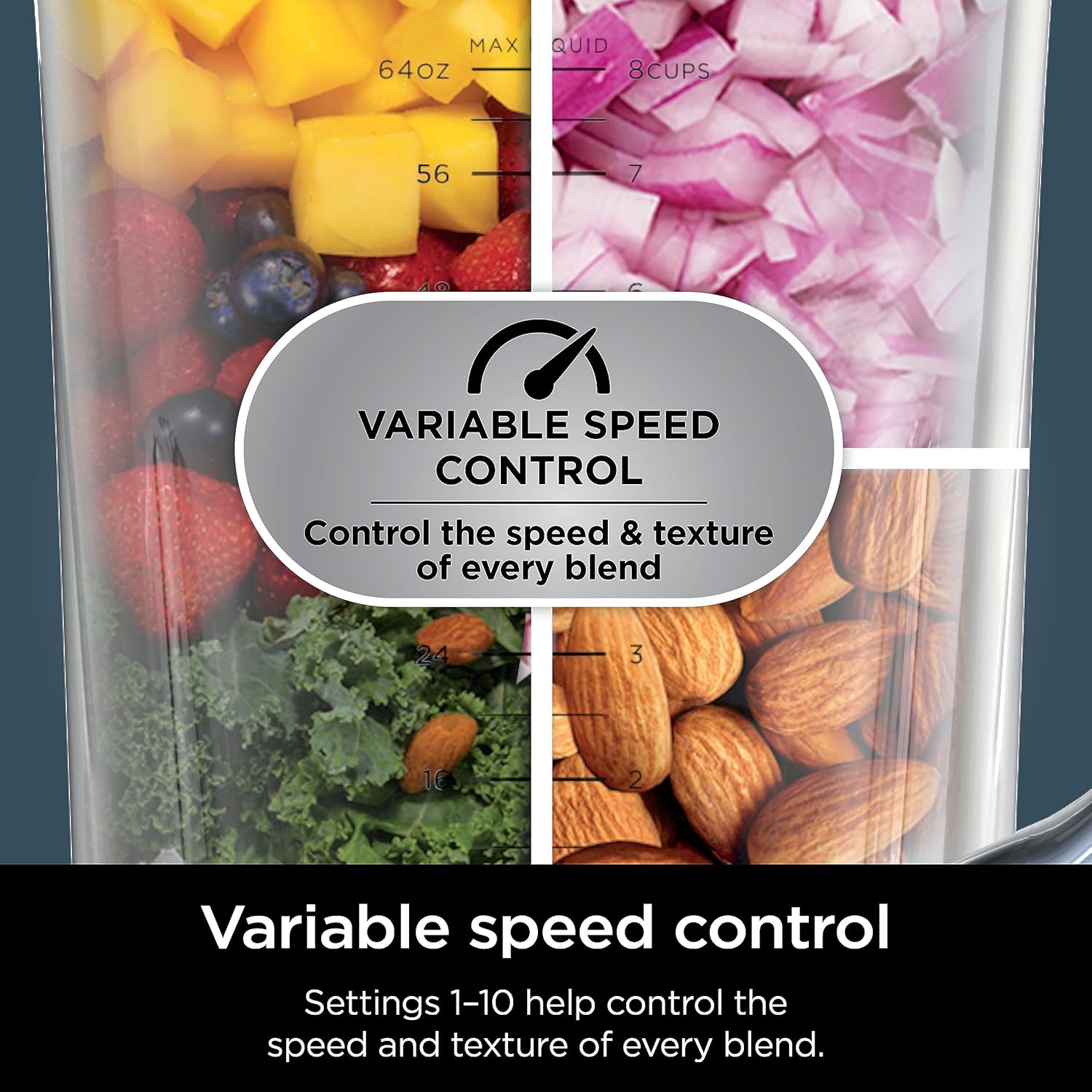 TorqueGrind TB201 Detect Power Blender Pro, BlendSense Technology, For Smoothies, Shakes & More, 1800 Peak Watts, 72 oz. Pitcher, Blender, Black