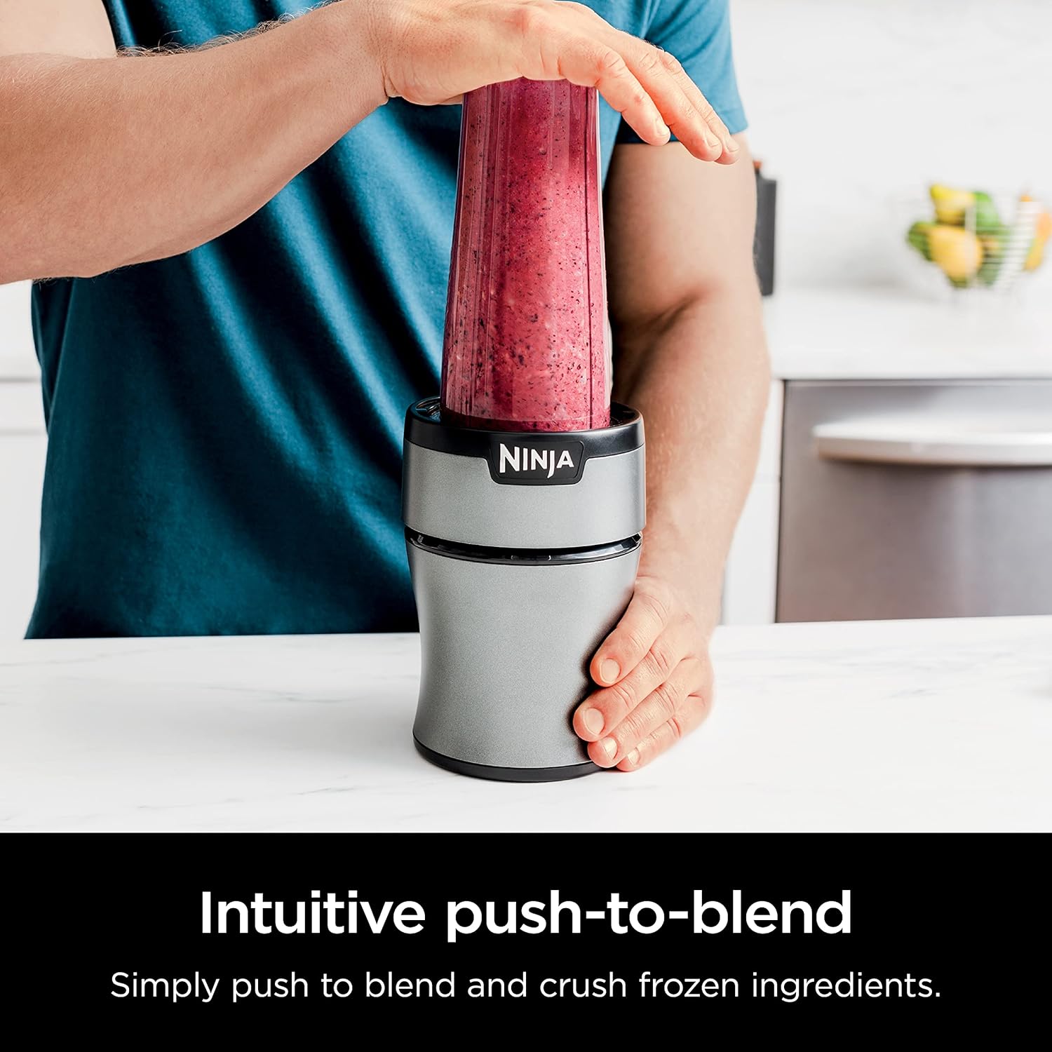 TorqueGrind Fit Compact Personal Blender, Portable Blender for-Smoothies, Shakes, Food Prep, and Frozen Blending, 700-Watt Base, (2) 16-oz. Cups and Spout Lids, Black QB3001SS