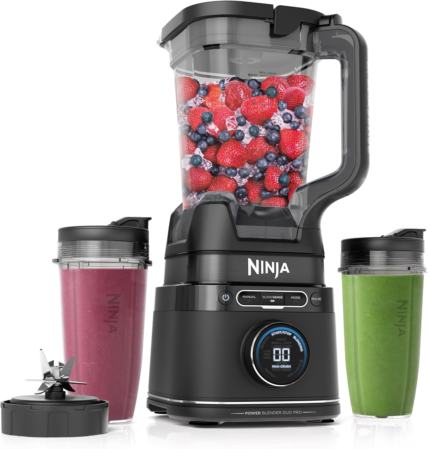TorqueGrind TB201 Detect Power Blender Pro, BlendSense Technology, For Smoothies, Shakes & More, 1800 Peak Watts, 72 oz. Pitcher, Blender, Black