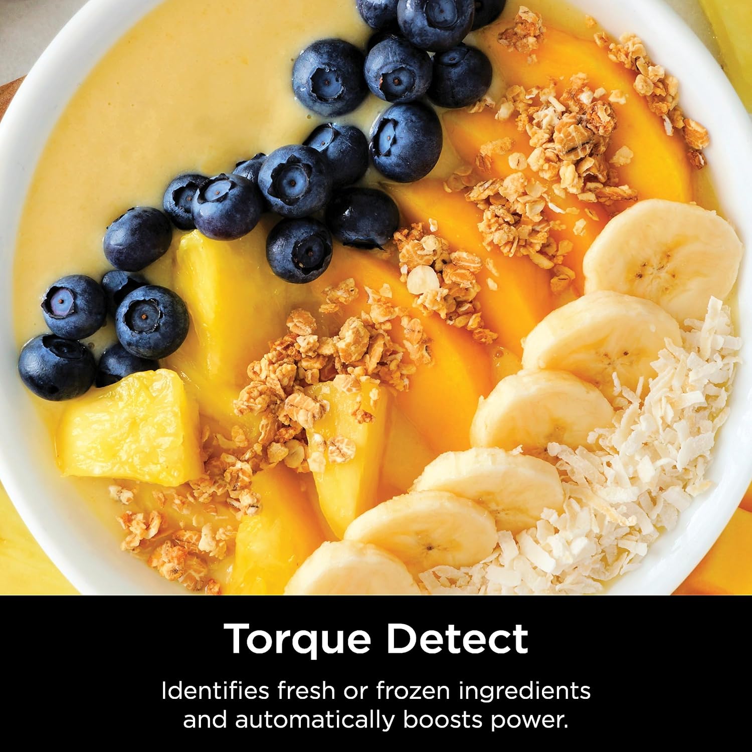 TorqueGrind TB201 Detect Power Blender Pro, BlendSense Technology, For Smoothies, Shakes & More, 1800 Peak Watts, 72 oz. Pitcher, Blender, Black