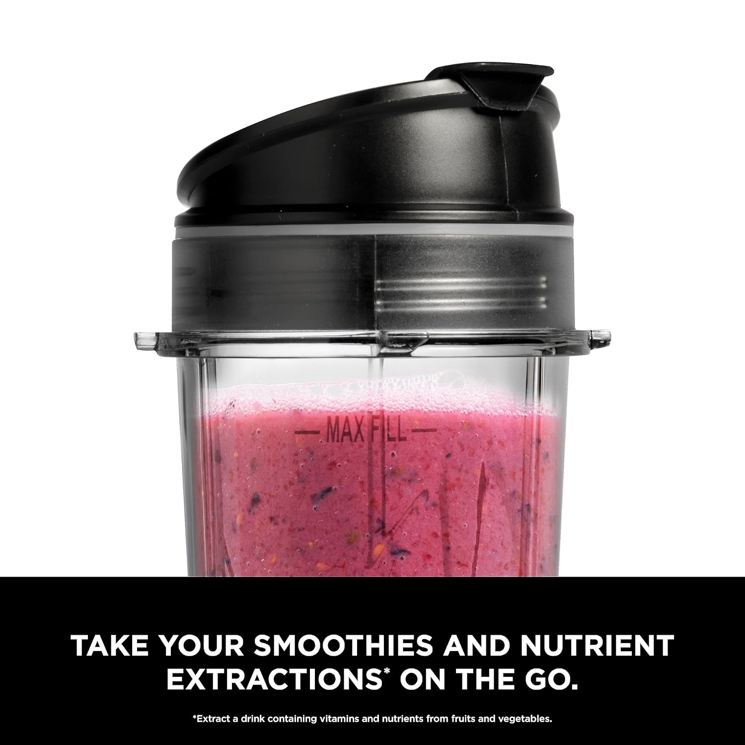 TorqueGrind BN301 Nutri-Blender Plus Compact Personal Blender, 900-Peak-Watt Motor, Frozen Drinks, Smoothies, Sauces & More, (3) 20 oz. To-Go Cups, (2) Spout-Lids (1) Storage-Lid, Dishwasher Safe, Silver