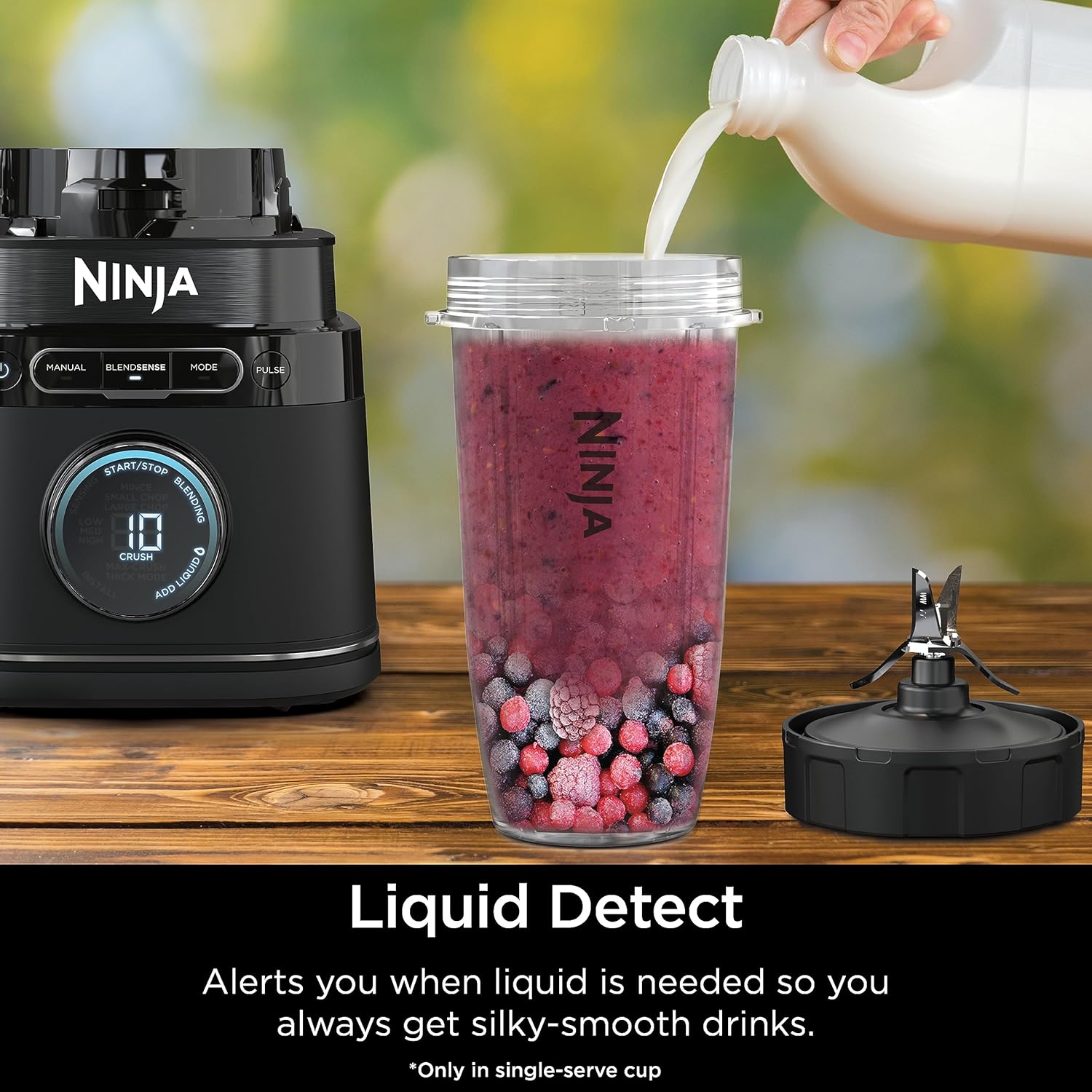 TorqueGrind TB201 Detect Power Blender Pro, BlendSense Technology, For Smoothies, Shakes & More, 1800 Peak Watts, 72 oz. Pitcher, Blender, Black