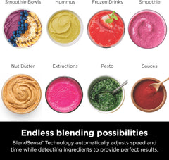 TorqueGrind TB201 Detect Power Blender Pro, BlendSense Technology, For Smoothies, Shakes & More, 1800 Peak Watts, 72 oz. Pitcher, Blender, Black