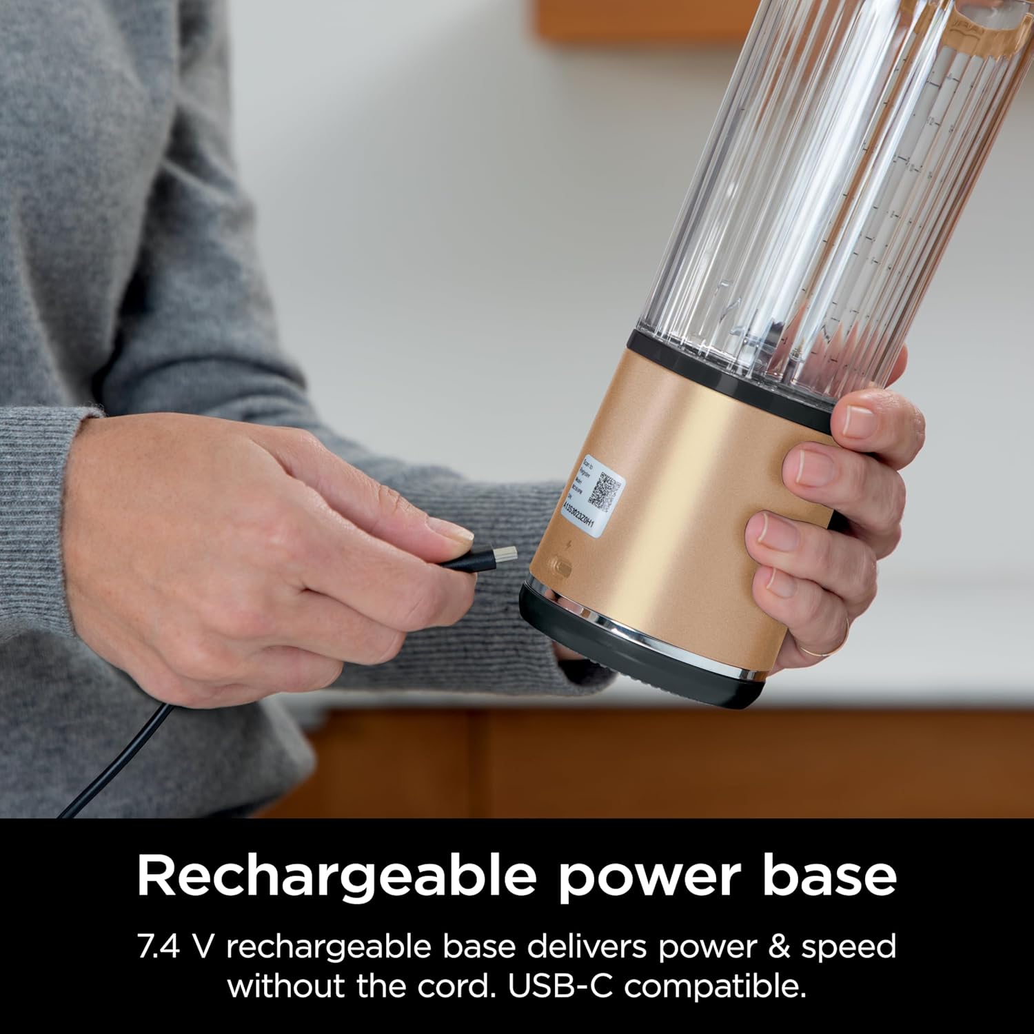 TorqueGrind BC151PR Blast Portable Blender, Cordless, 18oz. Vessel, Personal Blender-for Shakes & Smoothies, BPA Free, Leakproof-Lid & Sip Spout, USB-C Rechargeable, Dishwasher Safe Parts, Passion Fruit