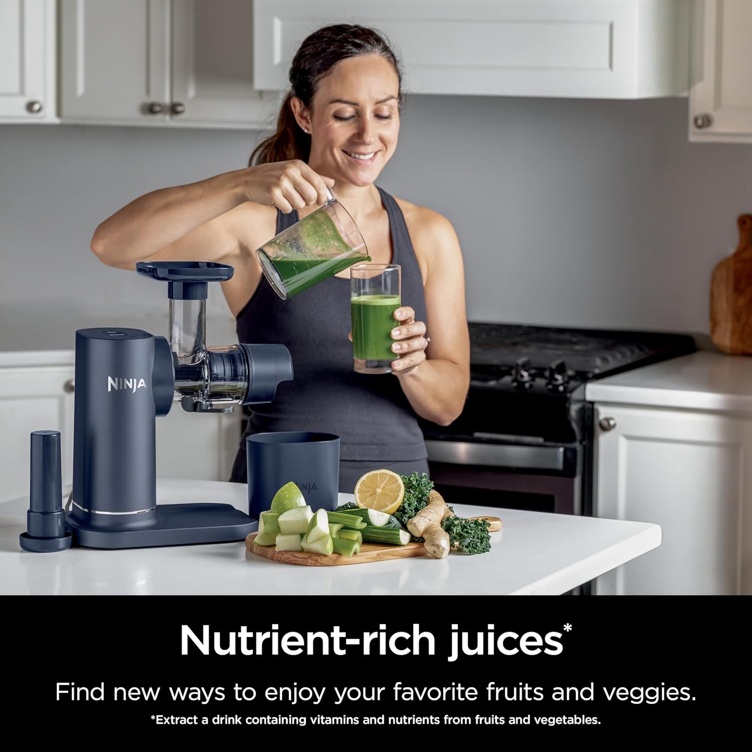 TorqueGrind JC151 NeverClog Cold Press Juicer, Powerful Slow Juicer with Total Pulp Control, Countertop, Electric, 2 Pulp Functions, Dishwasher Safe, 2nd Generation, Charcoal