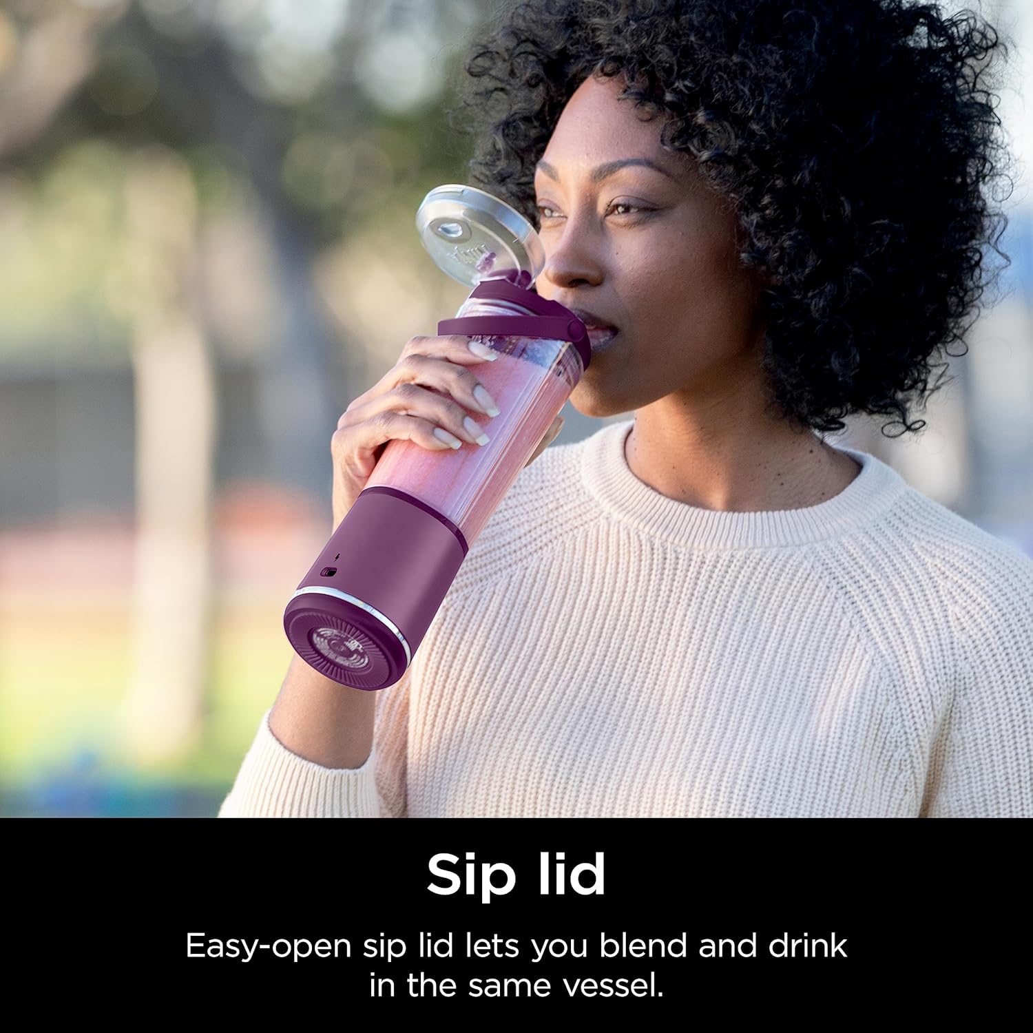 TorqueGrind BC151PR Blast Portable Blender, Cordless, 18oz. Vessel, Personal Blender-for Shakes & Smoothies, BPA Free, Leakproof-Lid & Sip Spout, USB-C Rechargeable, Dishwasher Safe Parts, Passion Fruit