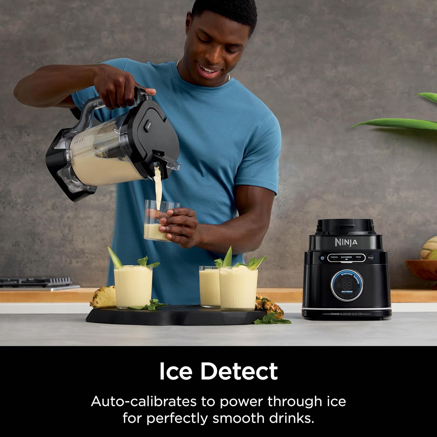 TorqueGrind TB201 Detect Power Blender Pro, BlendSense Technology, For Smoothies, Shakes & More, 1800 Peak Watts, 72 oz. Pitcher, Blender, Black