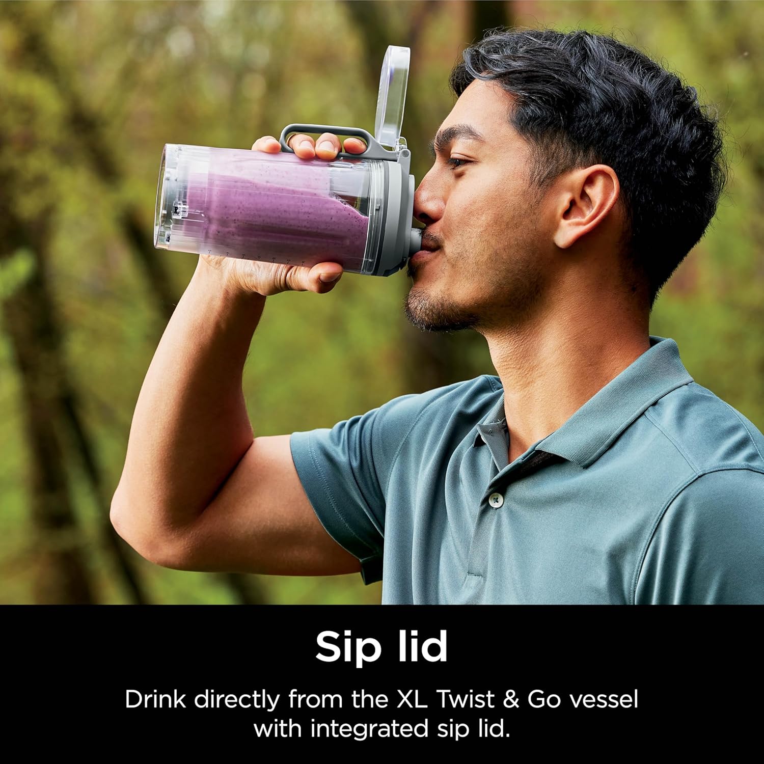 TorqueGrind Blast Max, Portable Blender + Twist & Go, Personal Blender, Ninja Blender, Smoothie, Blend, Ice Crush, 3 Programs, Cordless, 22 oz removable Vessel, Dishwasher Safe, Leakproof, Navy, BC251NV