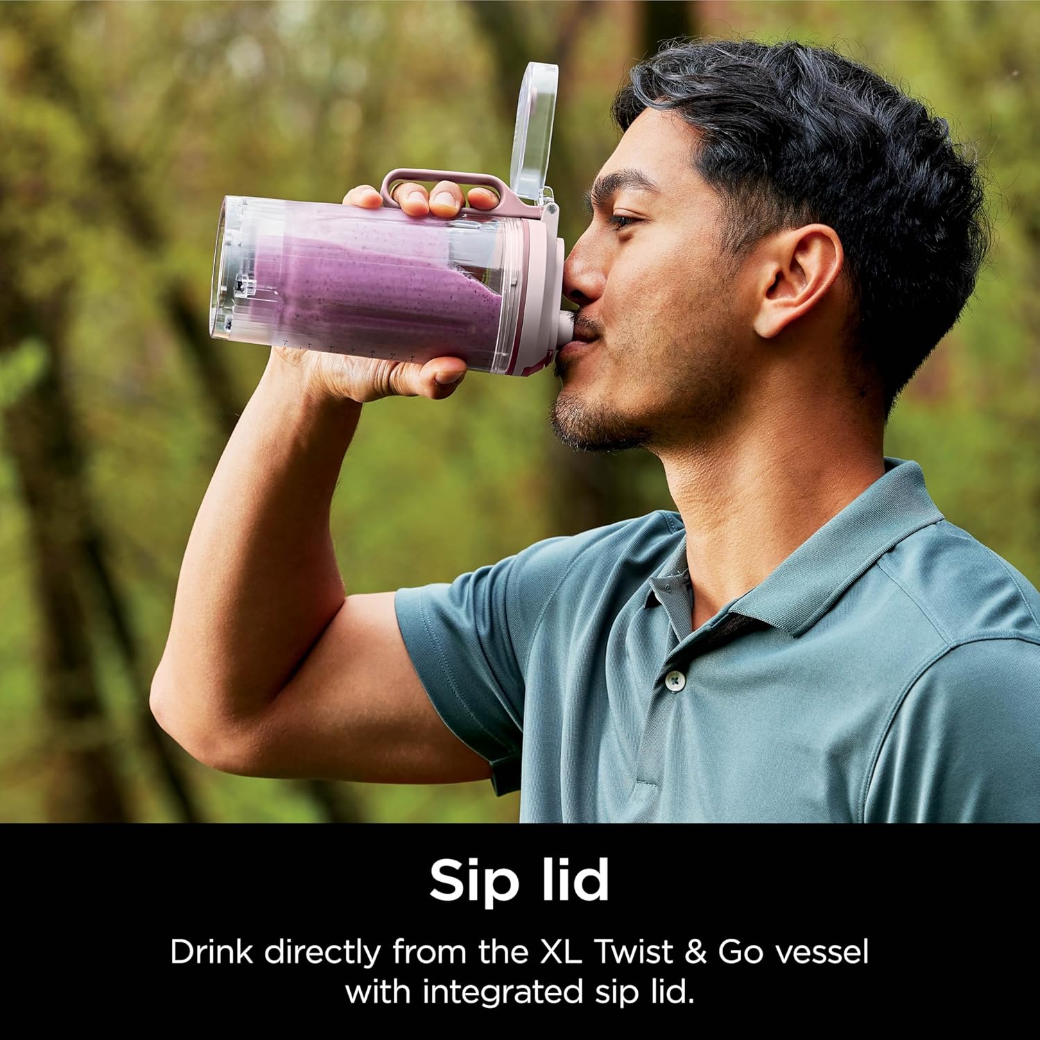 TorqueGrind Blast Max, Portable Blender + Twist & Go, Personal Blender, Ninja Blender, Smoothie, Blend, Ice Crush, 3 Programs, Cordless, 22 oz removable Vessel, Dishwasher Safe, Leakproof, Navy, BC251NV