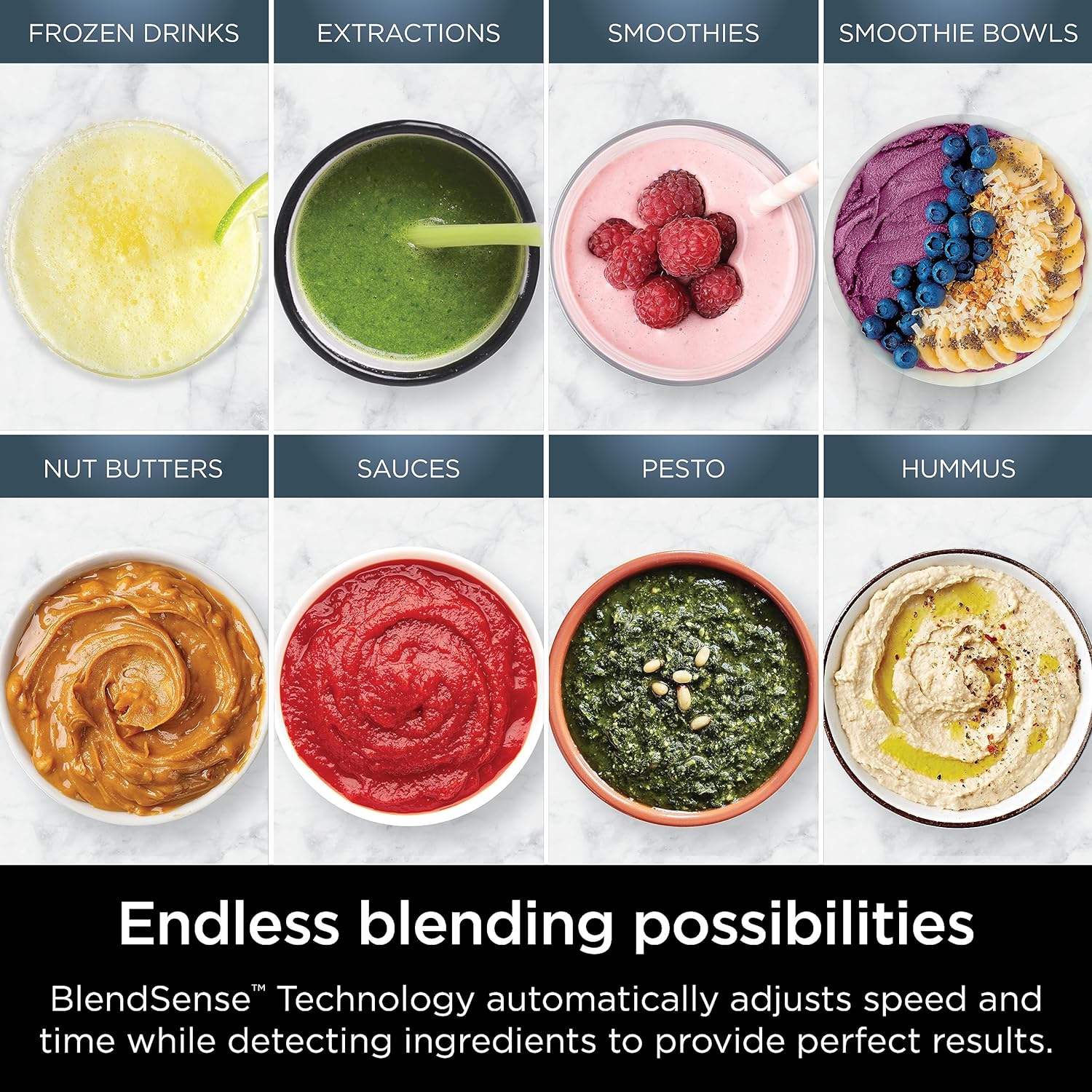 TorqueGrind TB201 Detect Power Blender Pro, BlendSense Technology, For Smoothies, Shakes & More, 1800 Peak Watts, 72 oz. Pitcher, Blender, Black