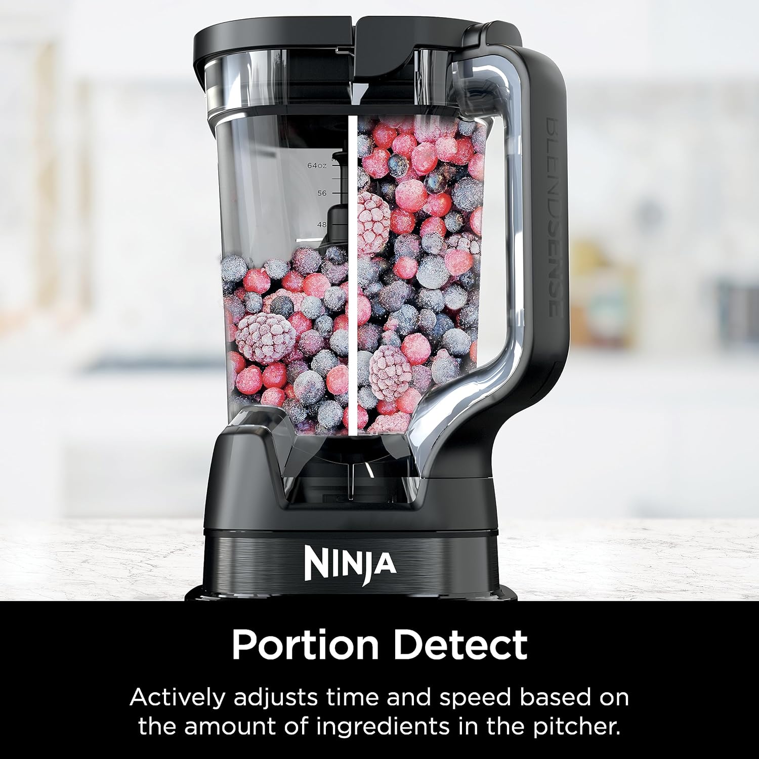 TorqueGrind TB201 Detect Power Blender Pro, BlendSense Technology, For Smoothies, Shakes & More, 1800 Peak Watts, 72 oz. Pitcher, Blender, Black