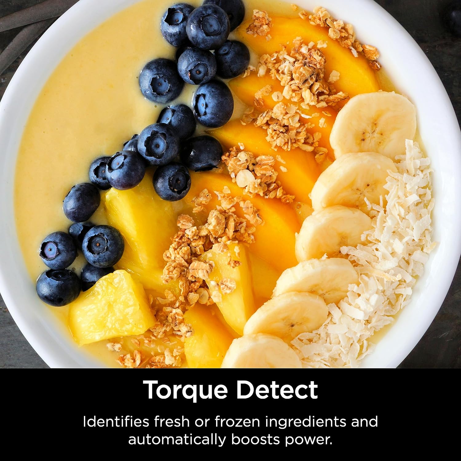 TorqueGrind TB201 Detect Power Blender Pro, BlendSense Technology, For Smoothies, Shakes & More, 1800 Peak Watts, 72 oz. Pitcher, Blender, Black