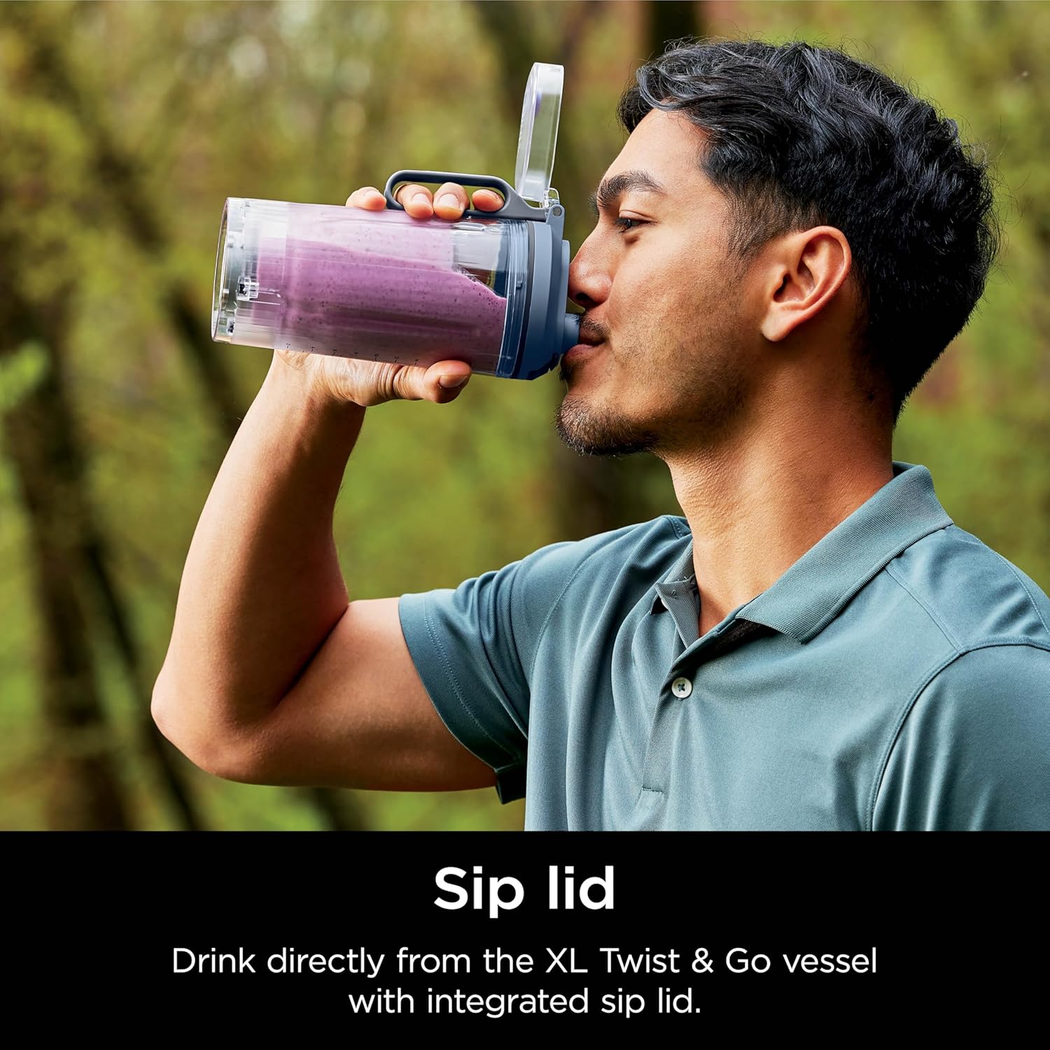 TorqueGrind Blast Max, Portable Blender + Twist & Go, Personal Blender, Ninja Blender, Smoothie, Blend, Ice Crush, 3 Programs, Cordless, 22 oz removable Vessel, Dishwasher Safe, Leakproof, Navy, BC251NV
