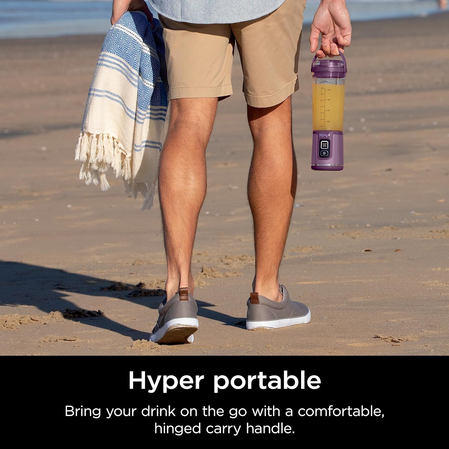 TorqueGrind BC151PR Blast Portable Blender, Cordless, 18oz. Vessel, Personal Blender-for Shakes & Smoothies, BPA Free, Leakproof-Lid & Sip Spout, USB-C Rechargeable, Dishwasher Safe Parts, Passion Fruit