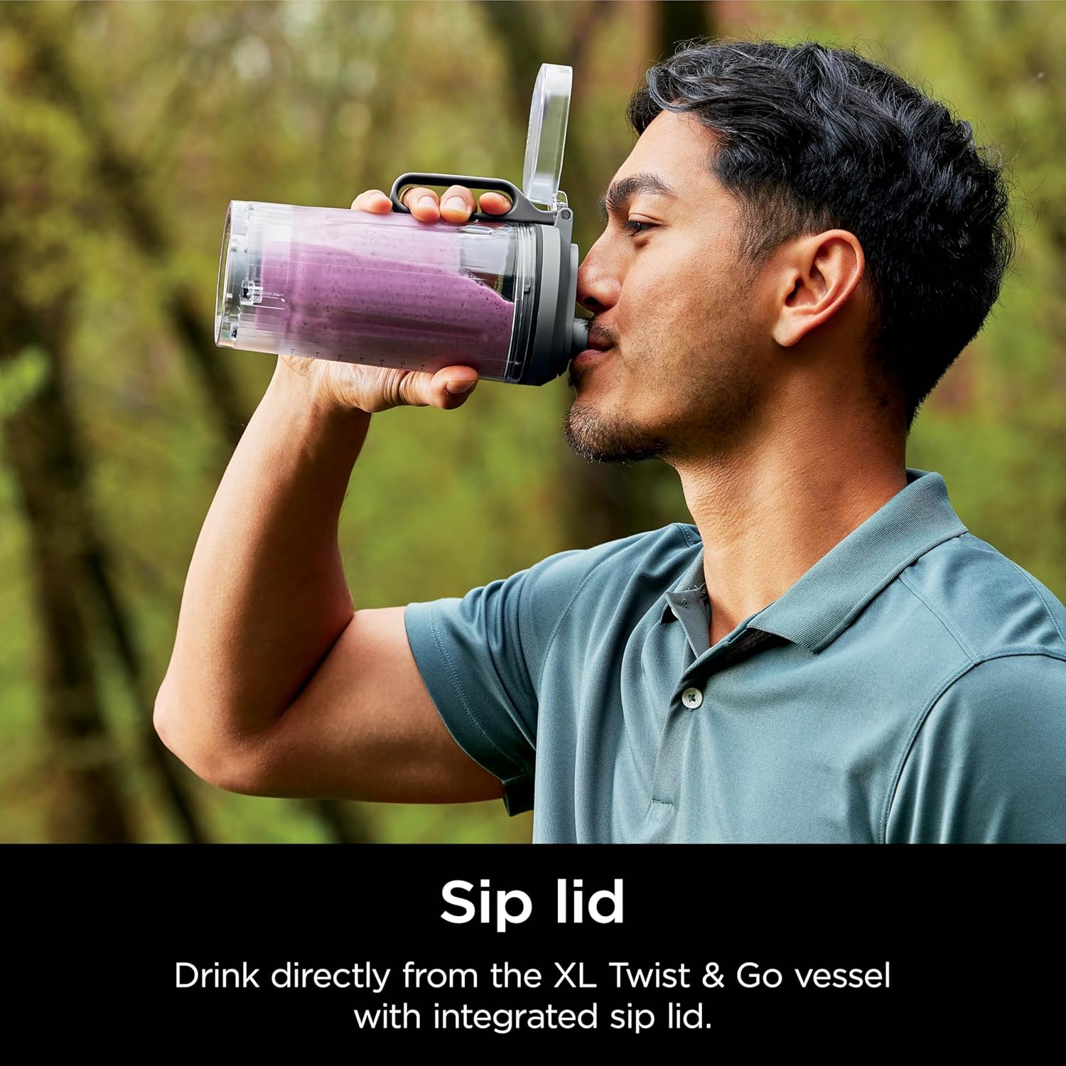 TorqueGrind Blast Max, Portable Blender + Twist & Go, Personal Blender, Ninja Blender, Smoothie, Blend, Ice Crush, 3 Programs, Cordless, 22 oz removable Vessel, Dishwasher Safe, Leakproof, Navy, BC251NV