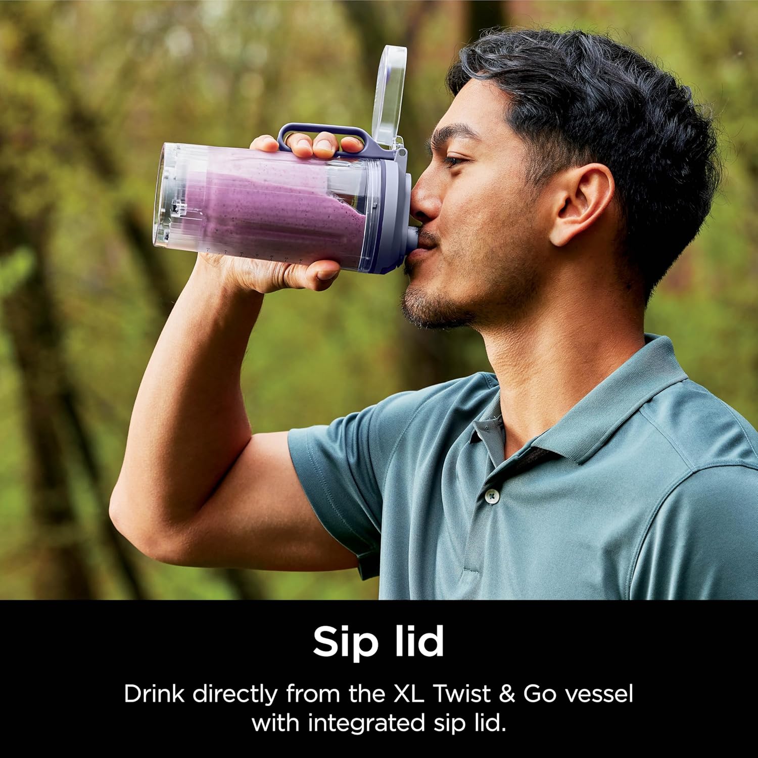 TorqueGrind Blast Max, Portable Blender + Twist & Go, Personal Blender, Ninja Blender, Smoothie, Blend, Ice Crush, 3 Programs, Cordless, 22 oz removable Vessel, Dishwasher Safe, Leakproof, Navy, BC251NV