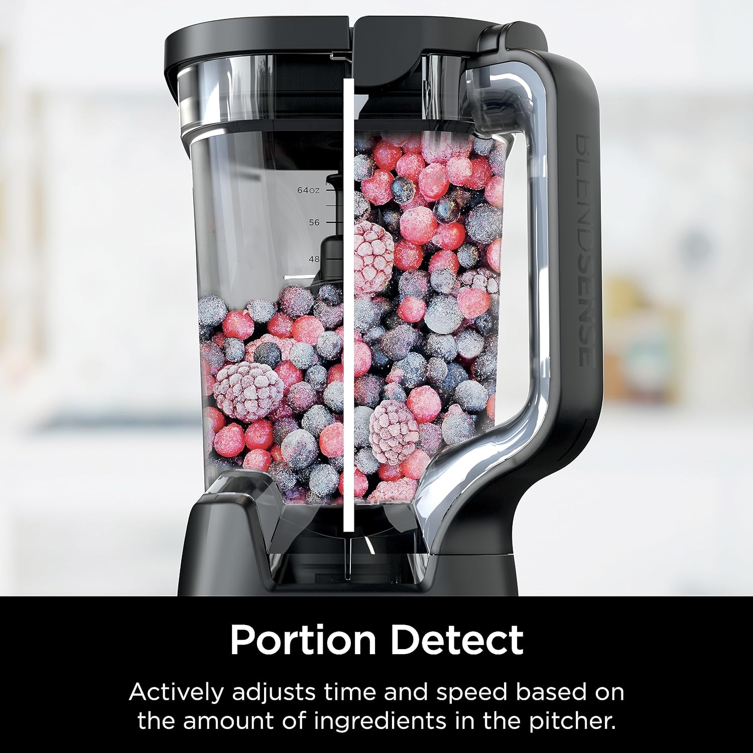 TorqueGrind TB201 Detect Power Blender Pro, BlendSense Technology, For Smoothies, Shakes & More, 1800 Peak Watts, 72 oz. Pitcher, Blender, Black